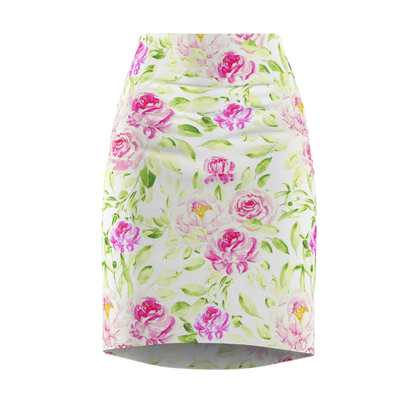 FLORAL PINKY LIME - Pencil Skirt