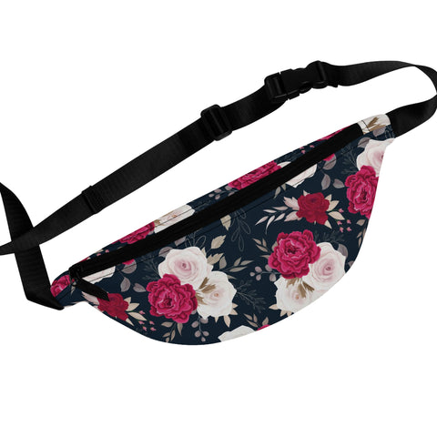 FLORAL RED CREAM ROSES - Fanny Pack