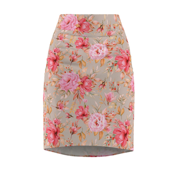 FLORAL SANGRIA - Women's Pencil Skirt