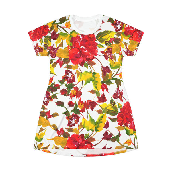 FLORAL VINTAGE WATERCOLOR - T-Shirt Dress