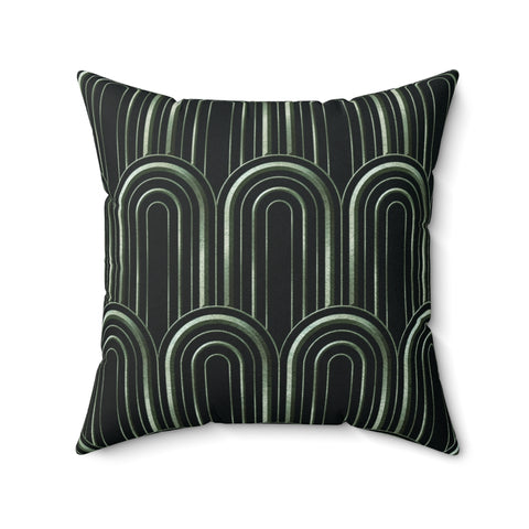 ART DECO PEWTER ARCHES - Square Pillow