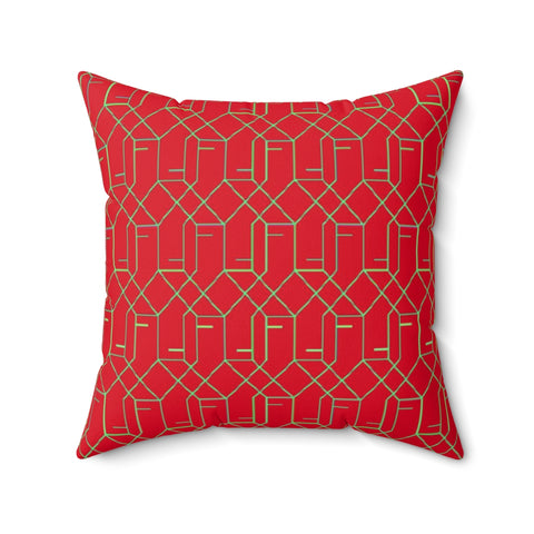 ART DECO RED & GOLD - Square Pillow