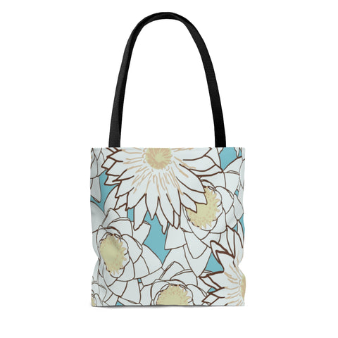 BOLD WHITE & YELLOW FLOWERS - Tote Bag