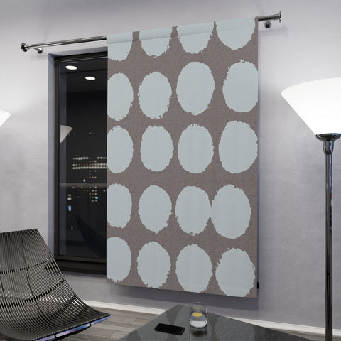 GRAY DOTS - BLACKOUT Window Curtains