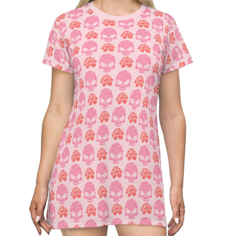 PASTEL SKULLS - T-Shirt Dress