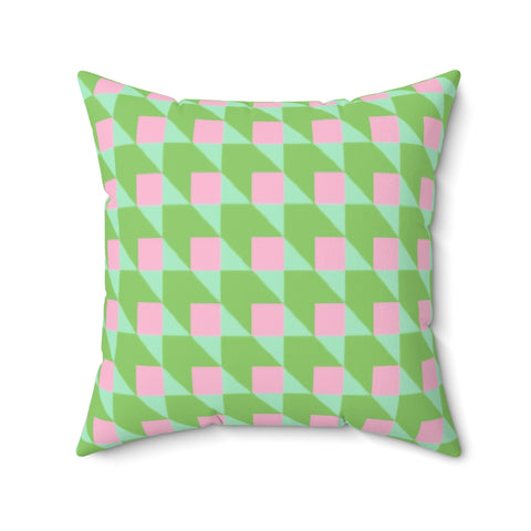 PINK CUBES - Square Pillow