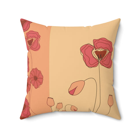 POPPIES SUNSET - Square Pillow