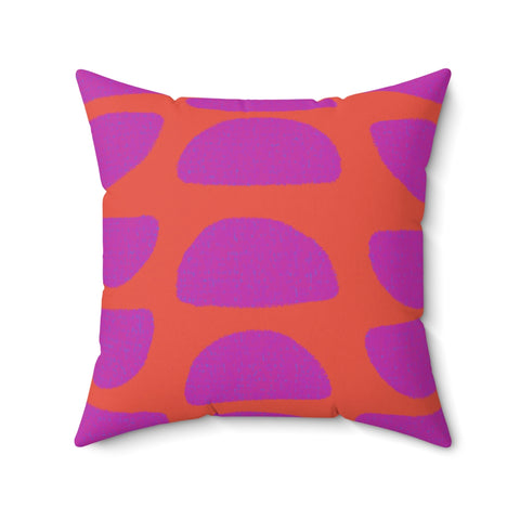 PURPLE BOWLS & RED - Square Pillow