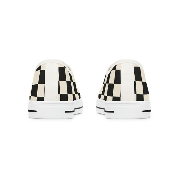 RACER CHECK - Women's Low Top Sneakers White Sole