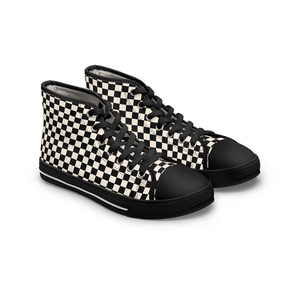 RACER CHECK BB - Women's High Top Sneakers Black Sole