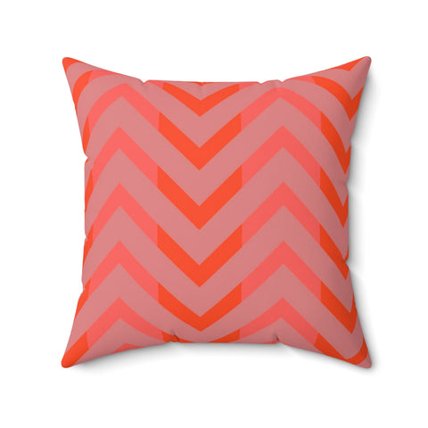 RED CHEVRONS - Square Pillow