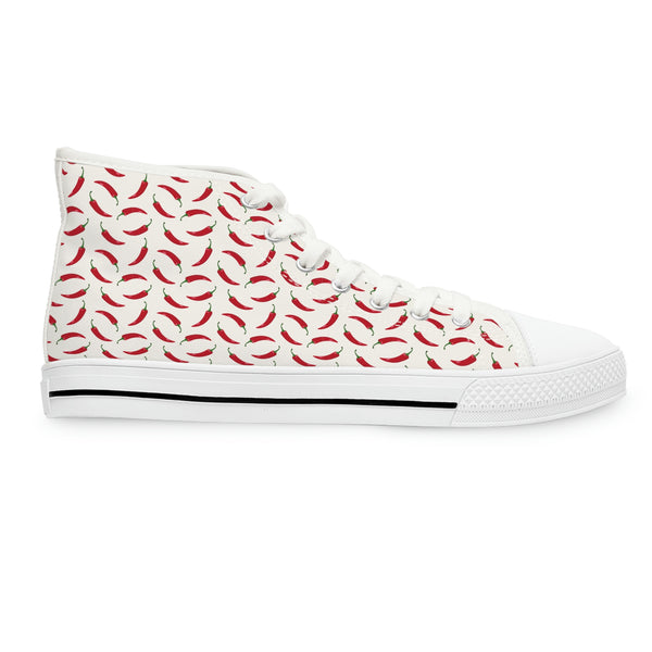 RED HOT CHILI - Women's High Top Sneakers White Sole