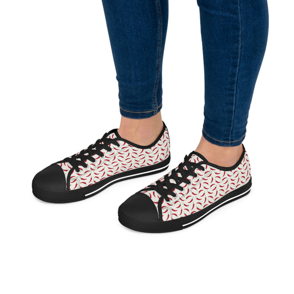RED HOT CHILI - Women's Low Top Sneakers Black Sole