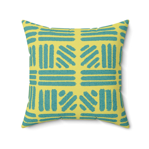 SHAPES & YELLOW - Square Pillow