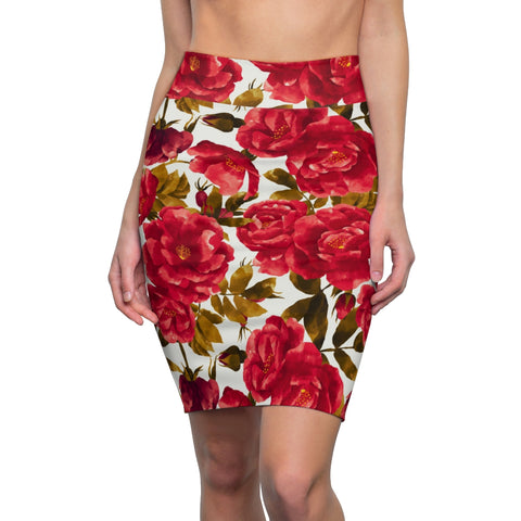 VINTAGE ROSES - Pencil Skirt