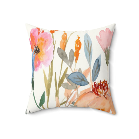 WILDFLOWERS WATERCOLORS - Square Pillow