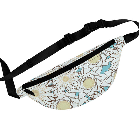 BOLD WHITE & YELLOW FLOWERS - Fanny Pack