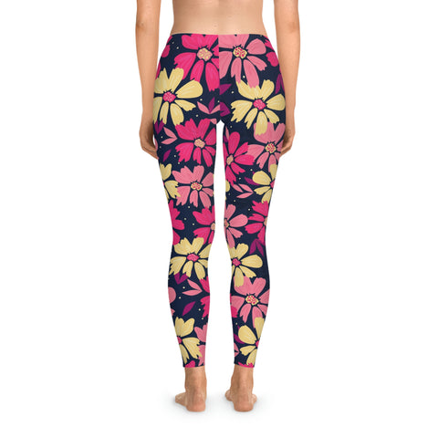 FLORAL DAISIES POP - Stretchy Leggings