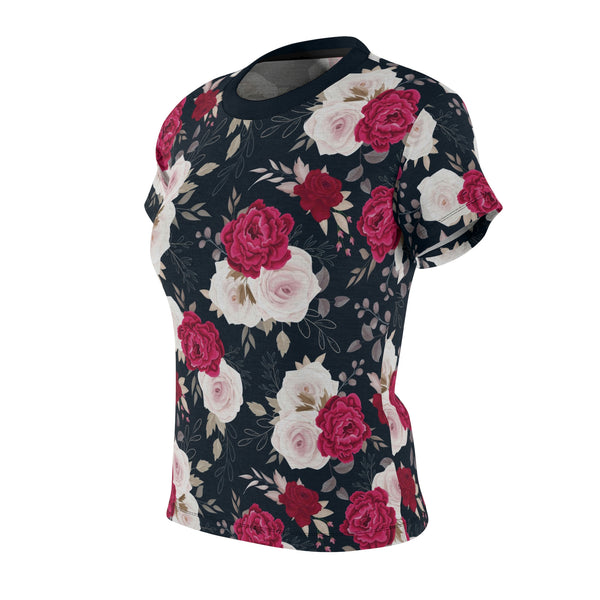 FLORAL RED CREAM ROSES - Tee