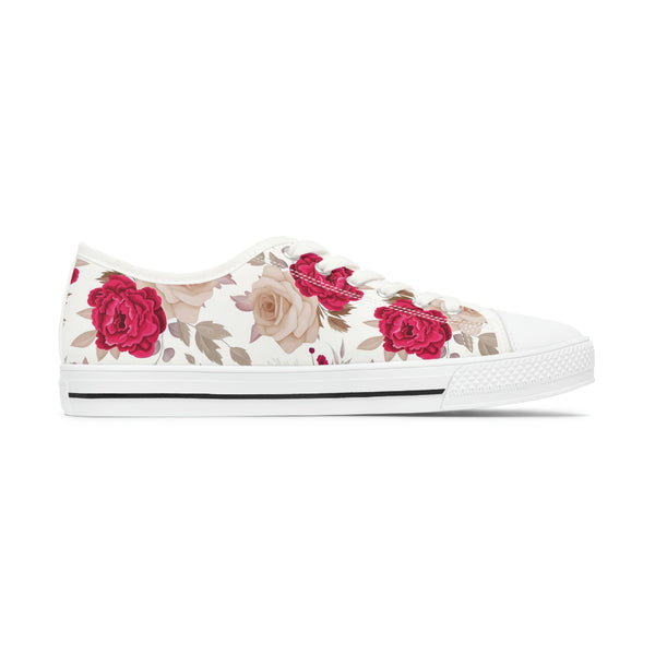 FLORAL SANDY ROSES - Women's Low Top Sneakers