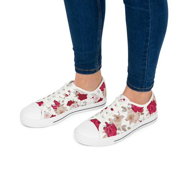 FLORAL SANDY ROSES - Women's Low Top Sneakers