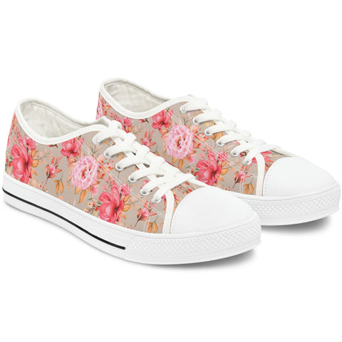 FLORAL SANGRIA - Women's Low Top Sneakers