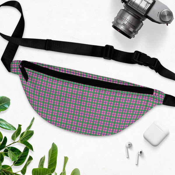 HOT PINK & GREEN PLAID - Fanny Pack