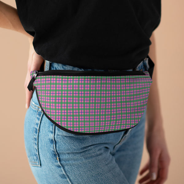 HOT PINK & GREEN PLAID - Fanny Pack