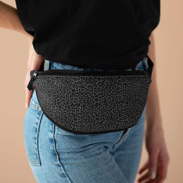 LEOPARD BLACK & DARK GRAY - Fanny Pack