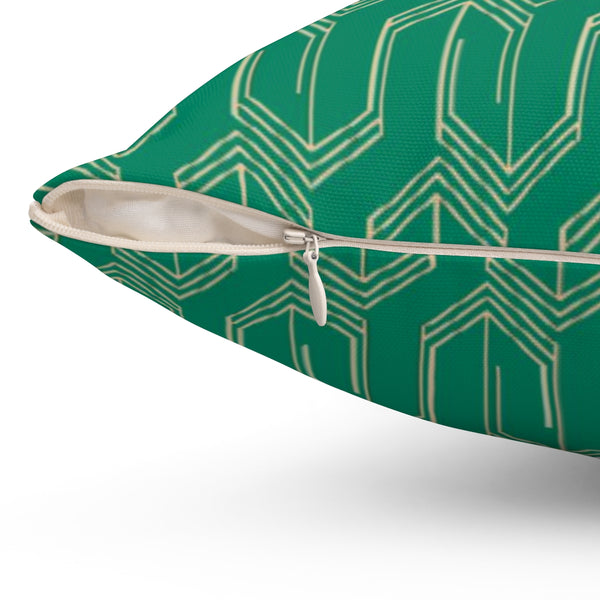 ART DECO GREEN - Square Pillow