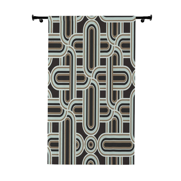 ART DECO PALE BLUE - BLACKOUT Window Curtain