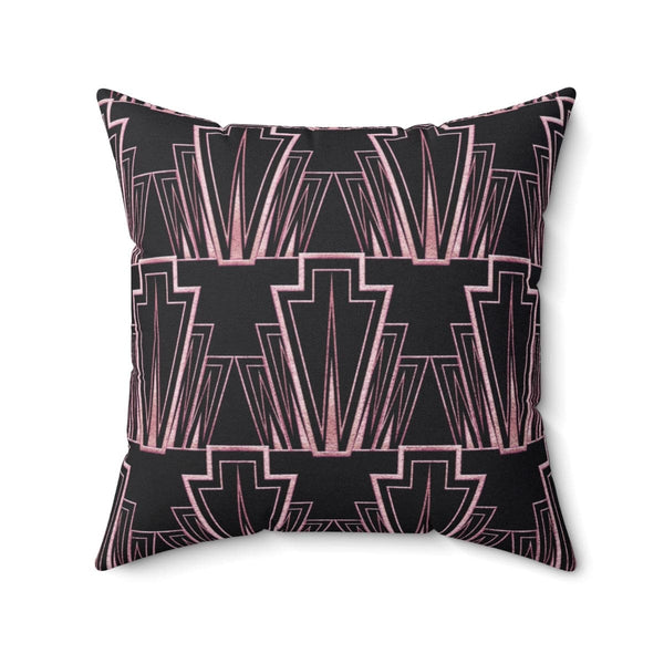 ART DECO PINK & BLACK - Square Pillow