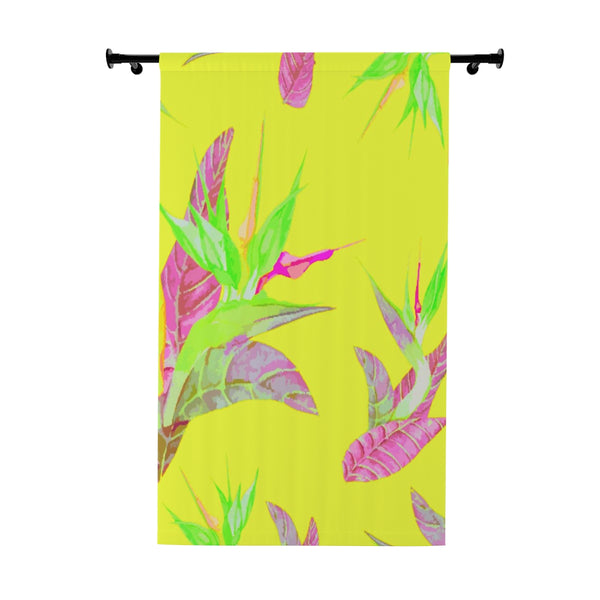 BIRD OF PARADISE & HOT YELLOW - BLACKOUT Window Curtain