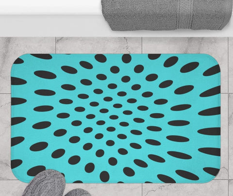 BLUE WARP DOTS - BATH MAT