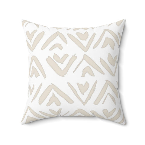 BOHO SHAPES BEIGE - Square Pillow