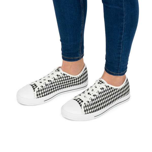 CLASSIC HOUNDSTOOTH - Women's Low Top Sneakers White sole