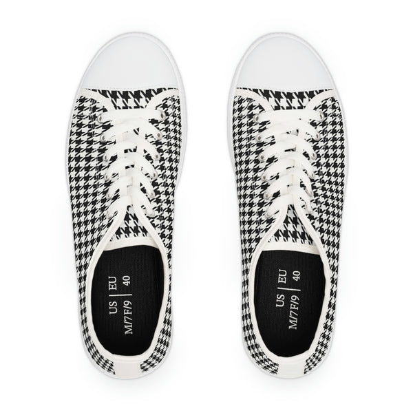 CLASSIC HOUNDSTOOTH - Women's Low Top Sneakers White sole