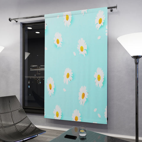 DAISIES & BLUE - BLACKOUT Window Curtain