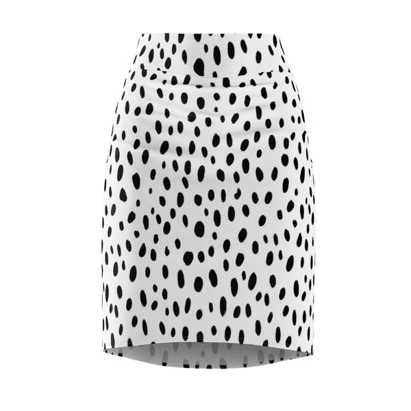 DALMATIAN BLACK & WHITE - Pencil Skirt