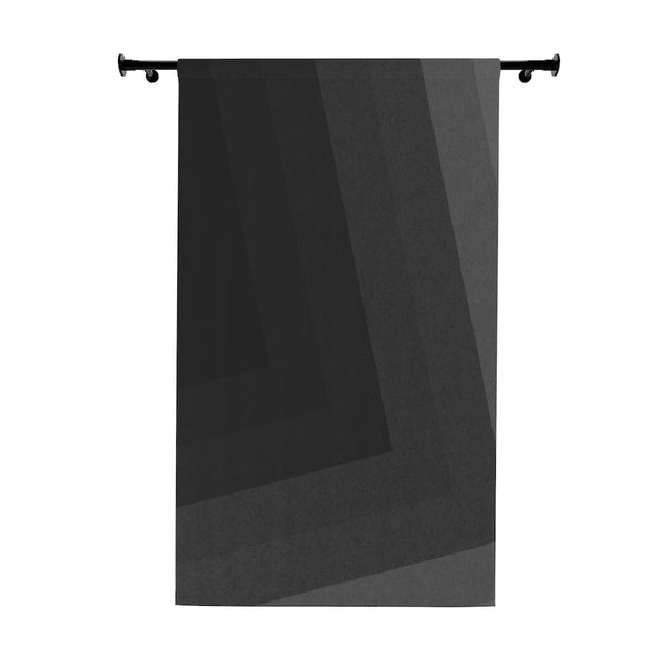 DIAGONAL SQUARE BLACK & GRAY - BLACKOUT Window Curtain