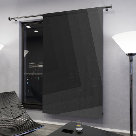 DIAGONAL SQUARE BLACK & GRAY - BLACKOUT Window Curtain