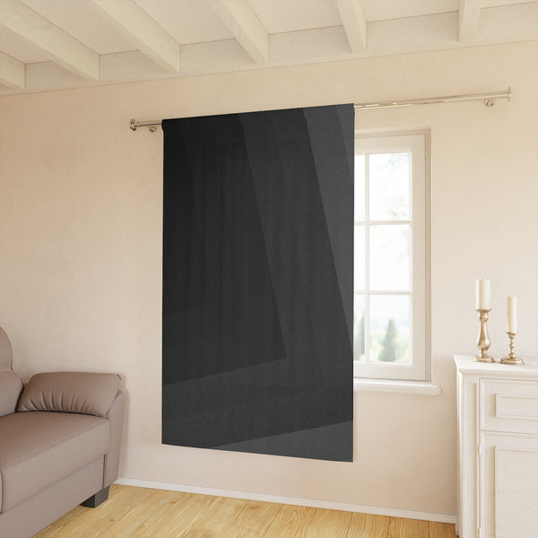 DIAGONAL SQUARE BLACK & GRAY - BLACKOUT Window Curtain