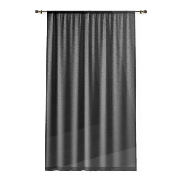 DIAGONAL SQUARE BLACK & GRAY - SHEER Window Curtain