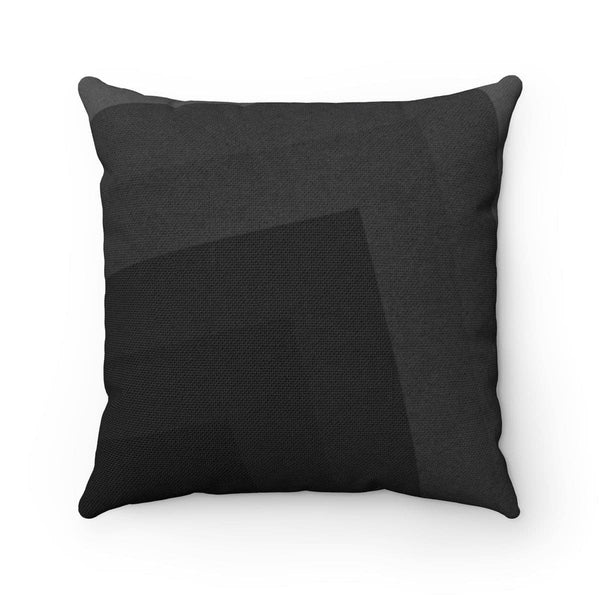 DIAGONAL SQUARE BLACK & GRAY - Square Pillow