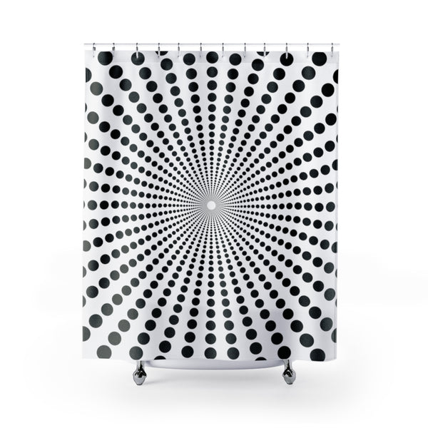 DOTTED TUNNEL ILLUSION - SHOWER CURTAIN