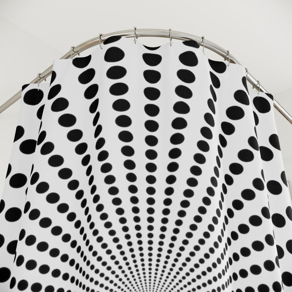DOTTED TUNNEL ILLUSION - SHOWER CURTAIN