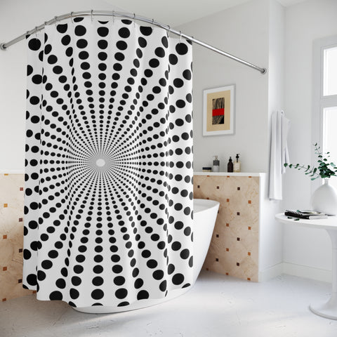 DOTTED TUNNEL ILLUSION - SHOWER CURTAIN