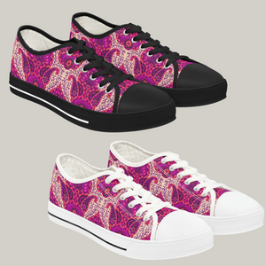 ELECTRIC PURPLE ELE - Women's Low Top Sneakers Black and White Sole
