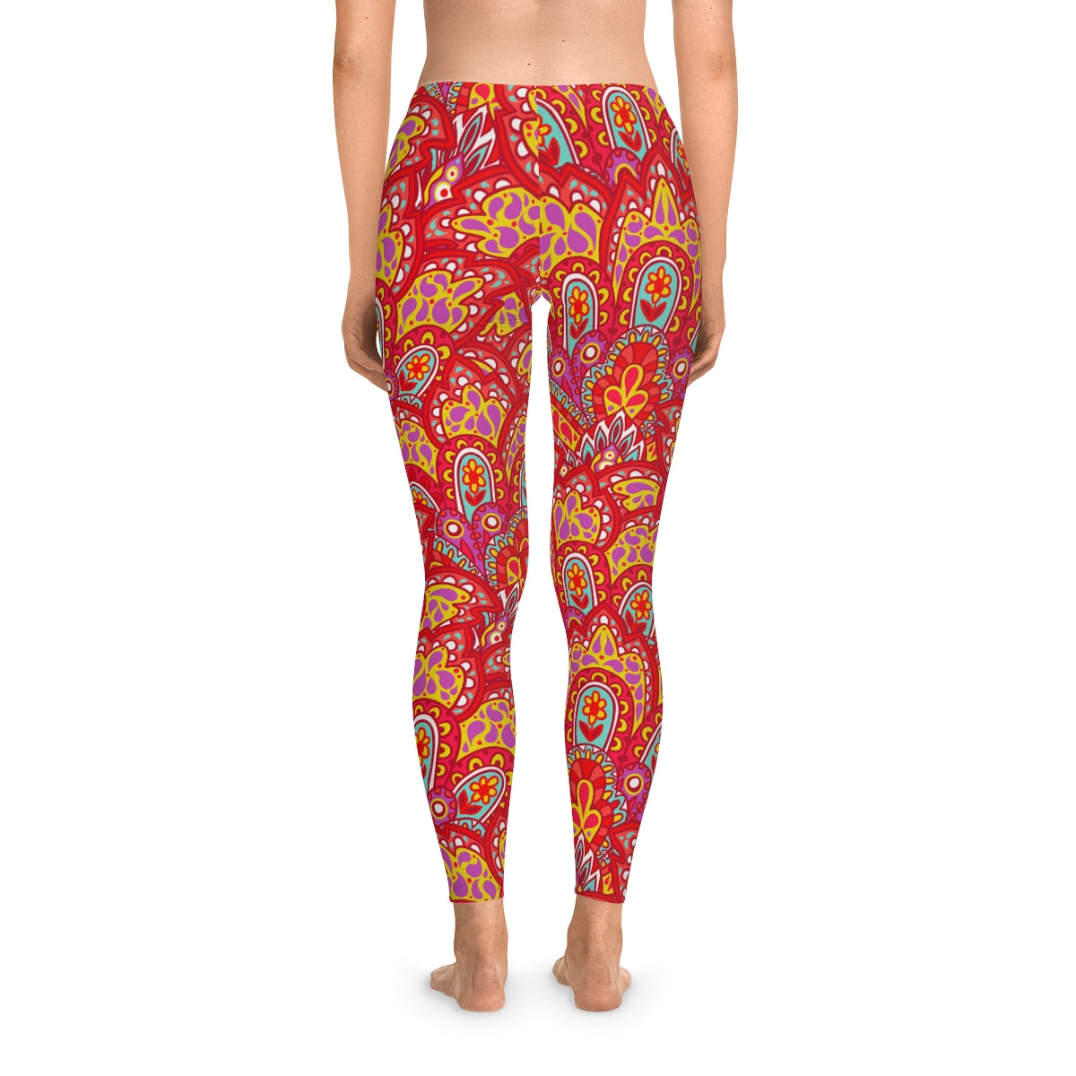 ELECTRIC RED PRINT - Stretchy Leggings