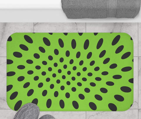 GREEN WARP DOTS - BATH MAT